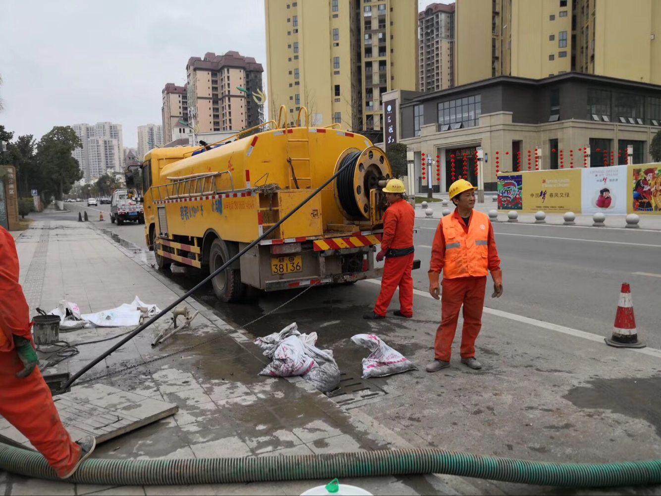 南沙排污管道清淤-管道清洗
